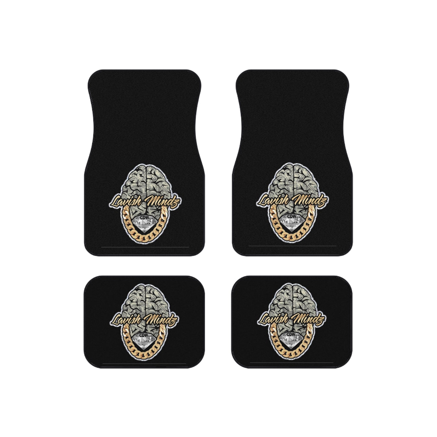 Lavish Brain Car Mats (Set of 4)