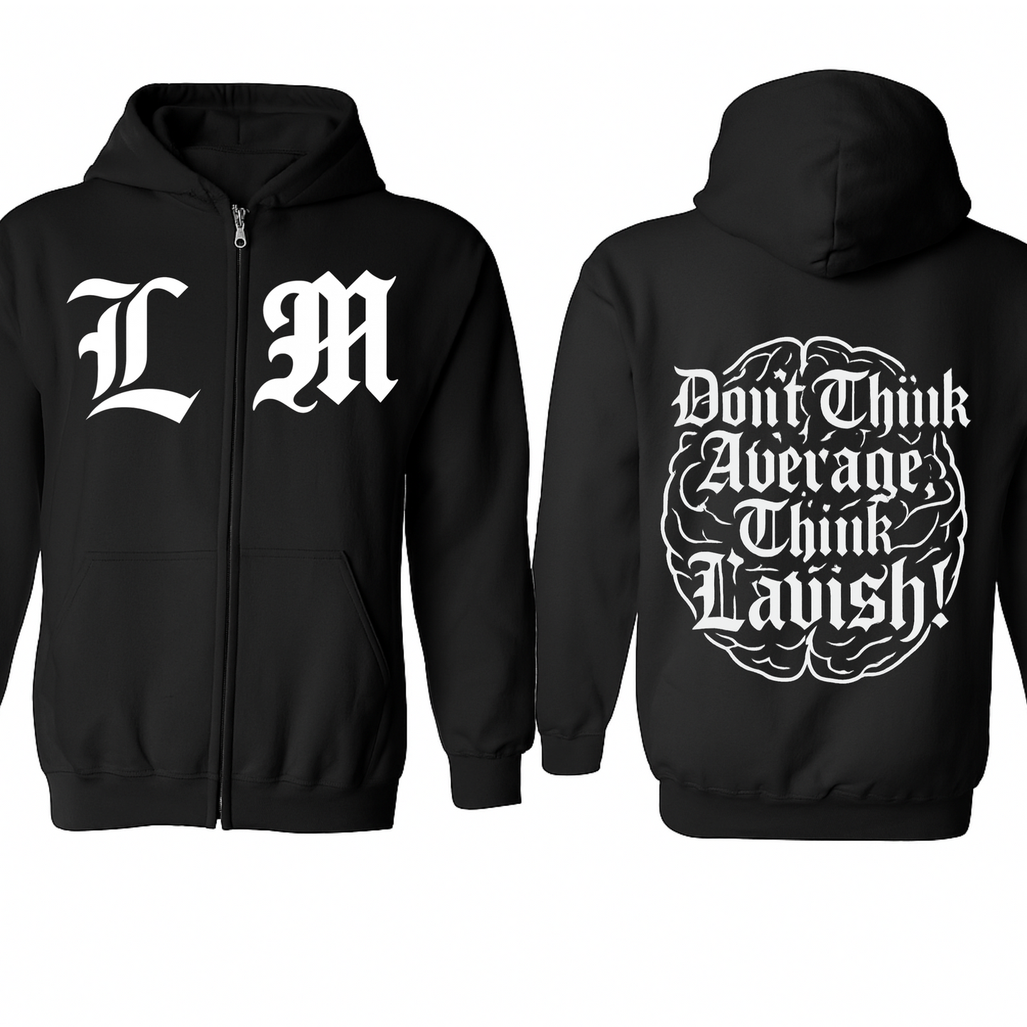 Gothic Big LM w/brain zipper Jacket “Black”