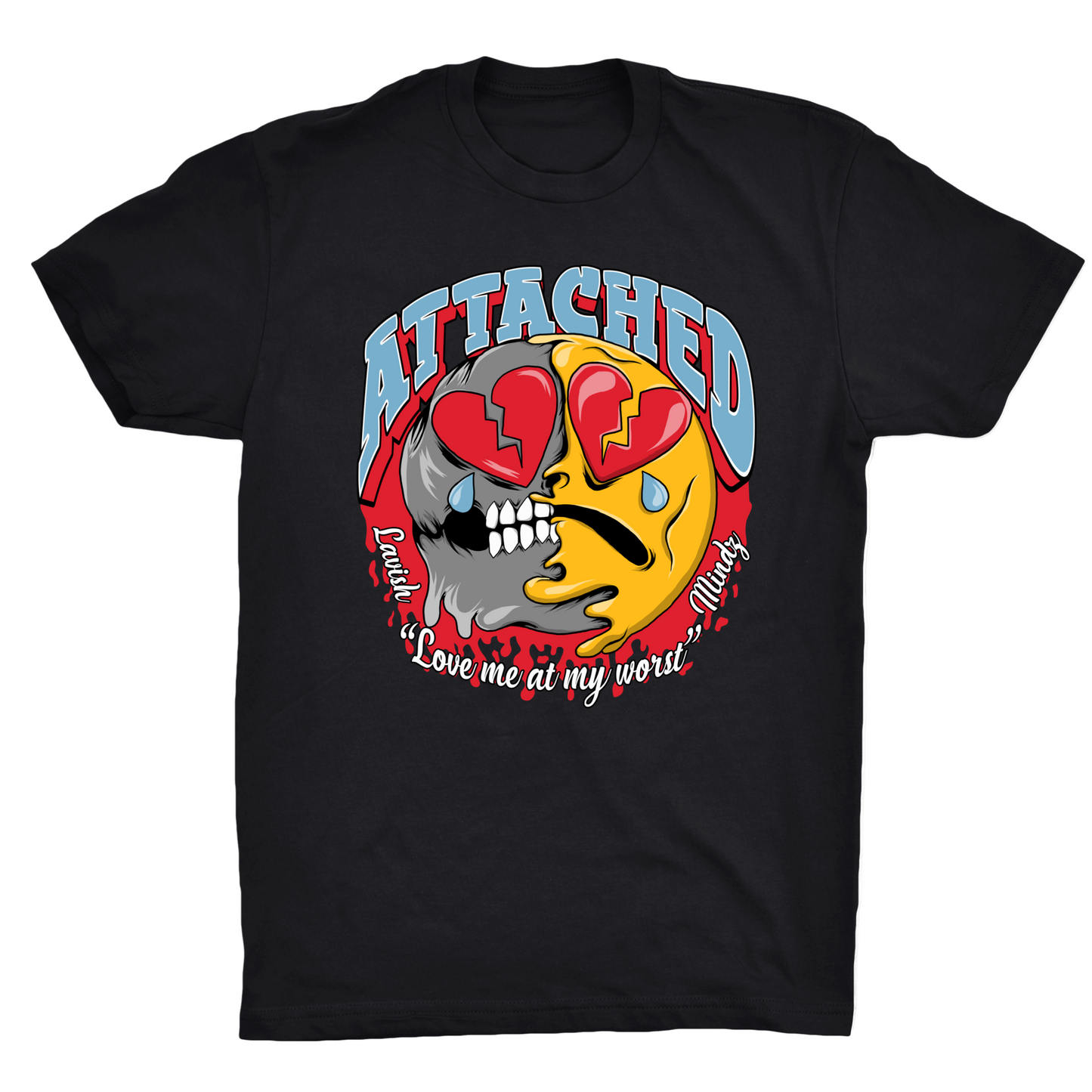 Attached Emoji Black Tee