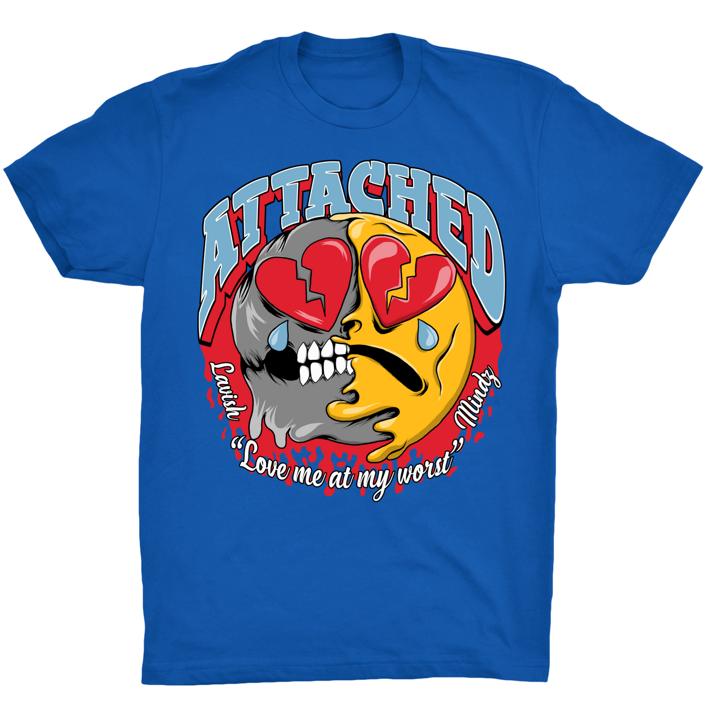 Attached Emoji Royal Blue Tee