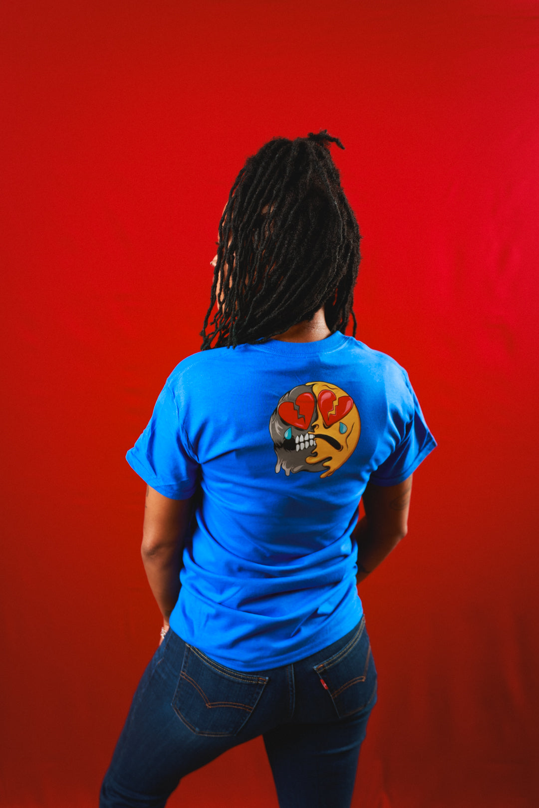 Attached Emoji Royal Blue Tee
