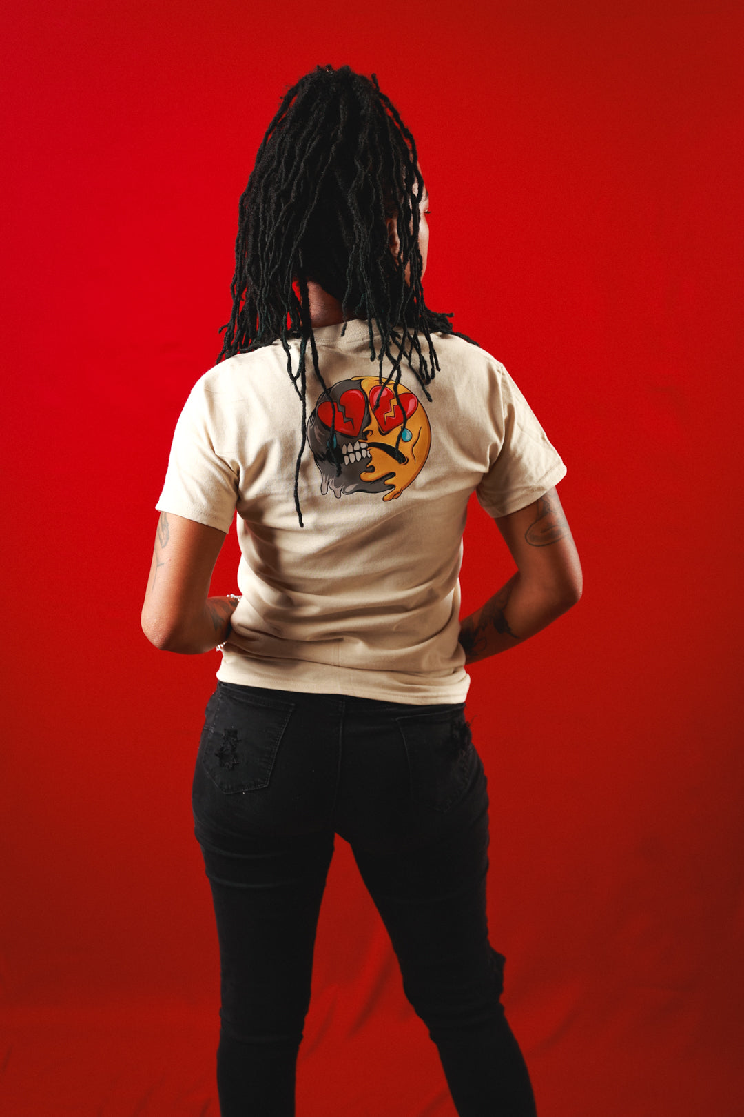 Attached Emoji Tan Tee