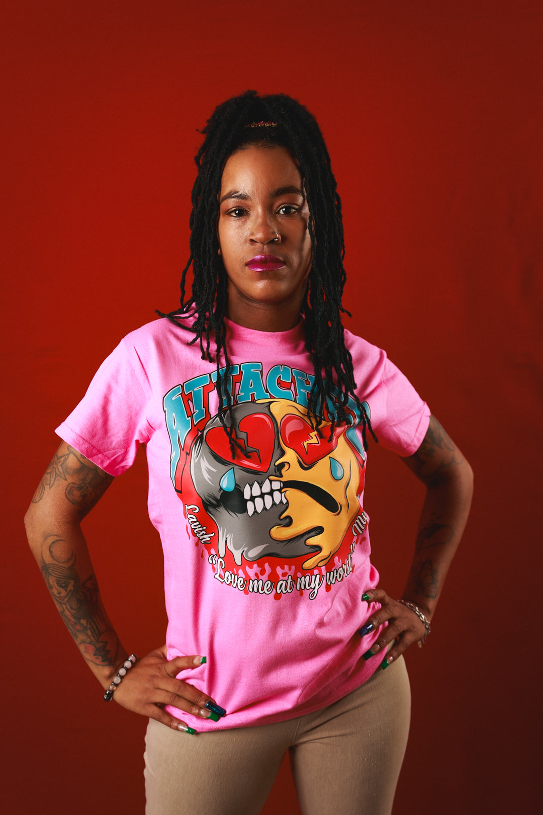 Attached Emoji Pink Tee