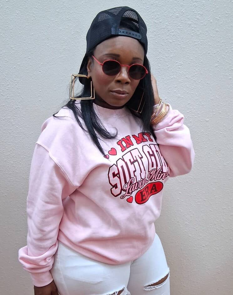 Soft Girl ERA Sweatshirt “Light Pink w/Red”