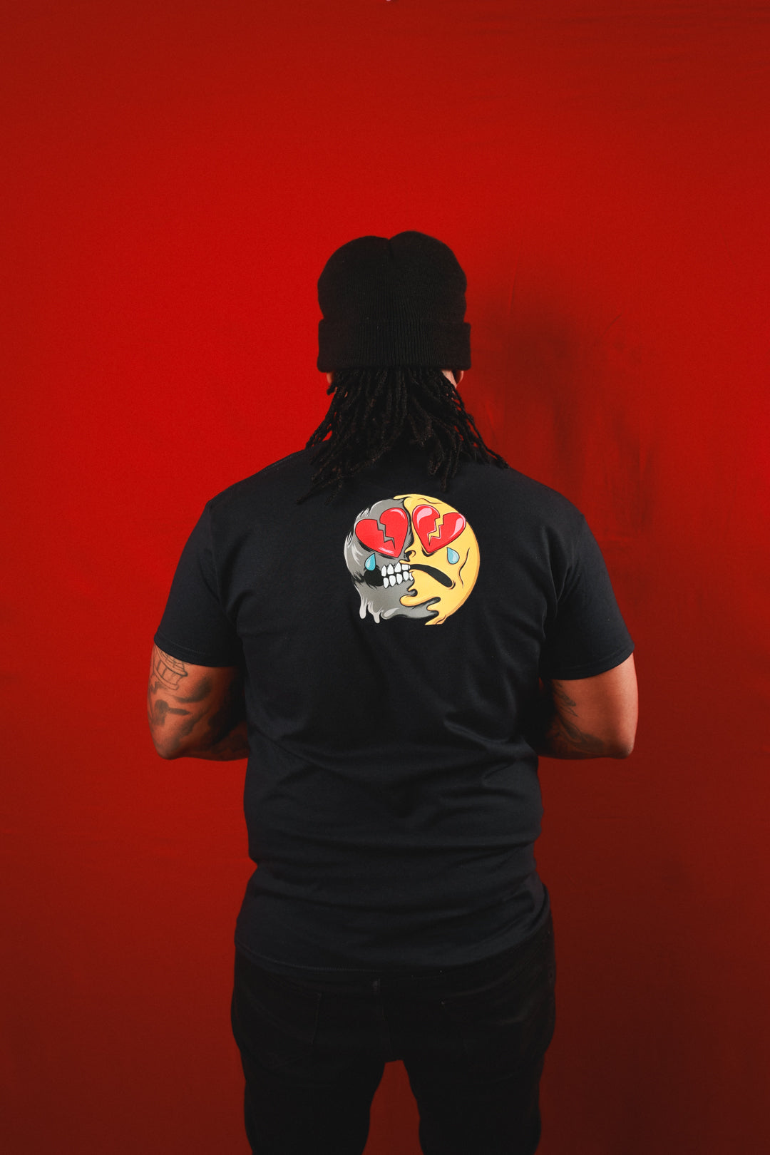 Attached Emoji Black Tee