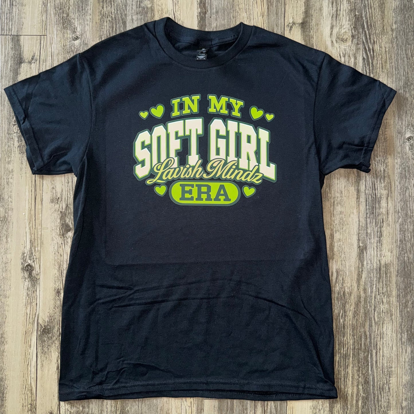 Soft Girl Era Tee “Black w/Green