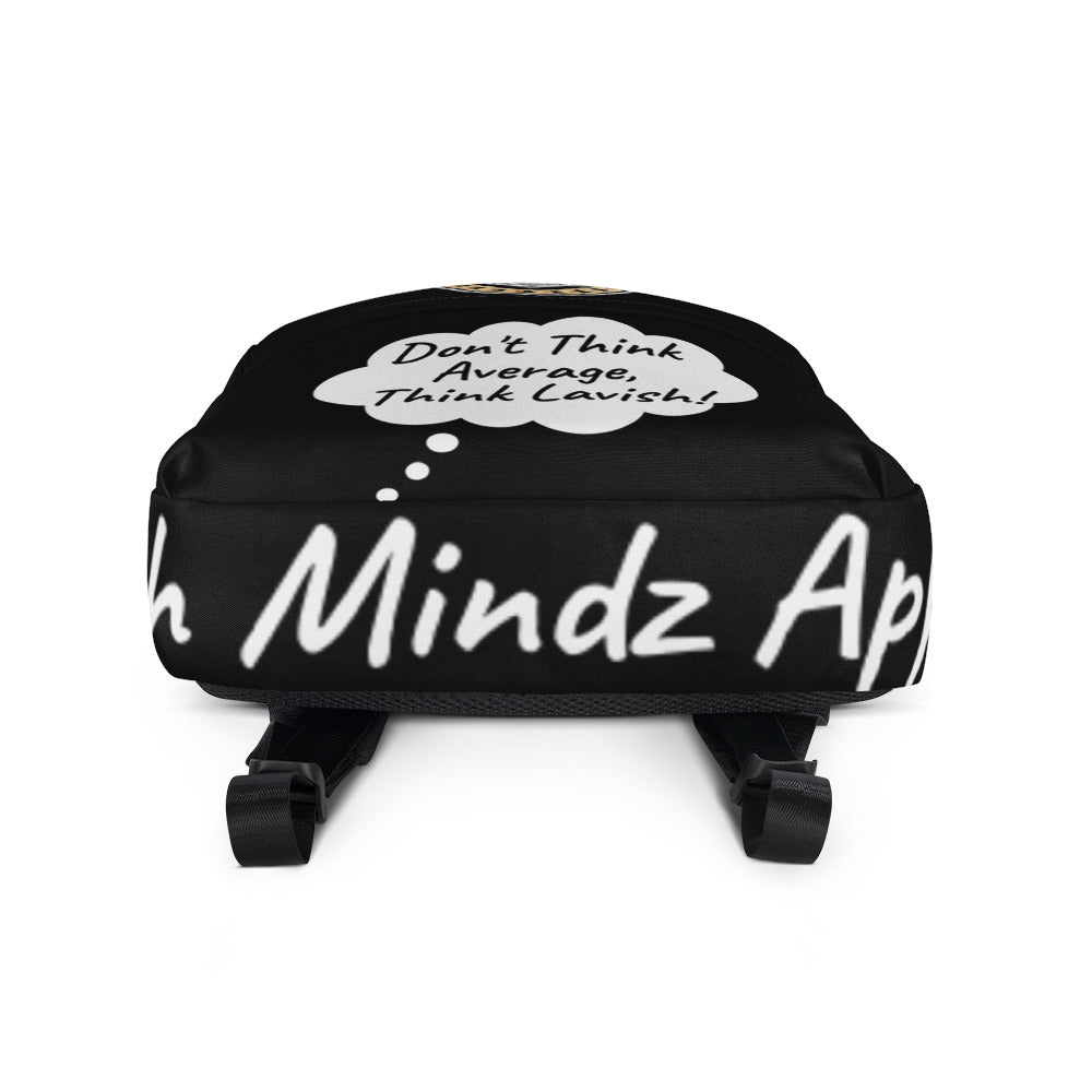 Black Lavish Brain/Slogan Backpack
