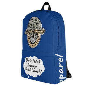 Blue Lavish Brain/Slogan Backpack
