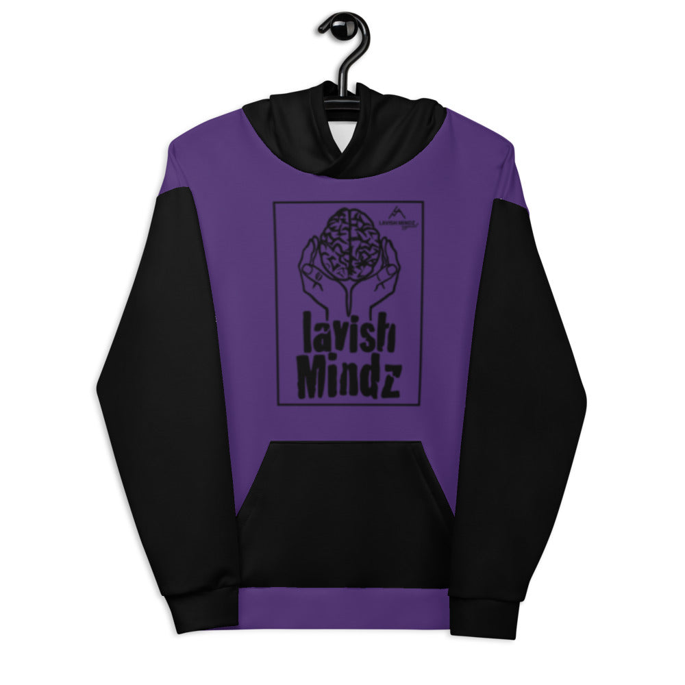 Brain In Hand Purple/Black Hoodie