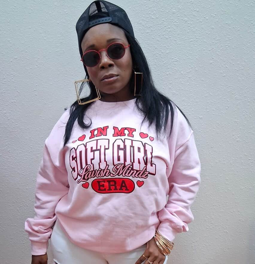 Soft Girl ERA Sweatshirt “Light Pink w/Red”