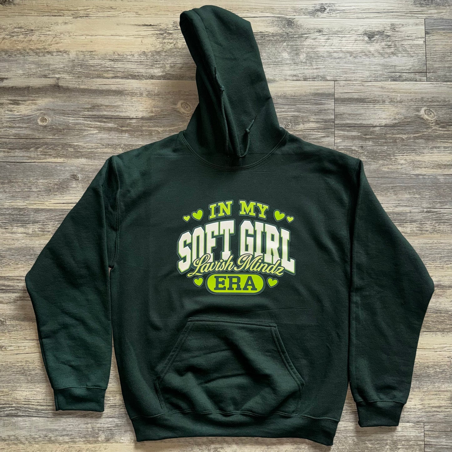 Soft Girl ERA Hoodie “Dark Green w/Green