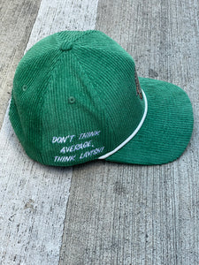 Lavish Brain Corduroy Cap “Green w/white rope”