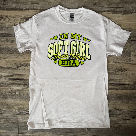 Soft Girl Era Tee “White w/Green