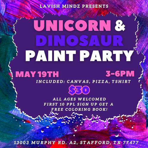 Unicorn & Dinosaur Paint Party
