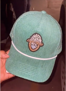 Lavish Brain Corduroy Cap “Green w/white rope”