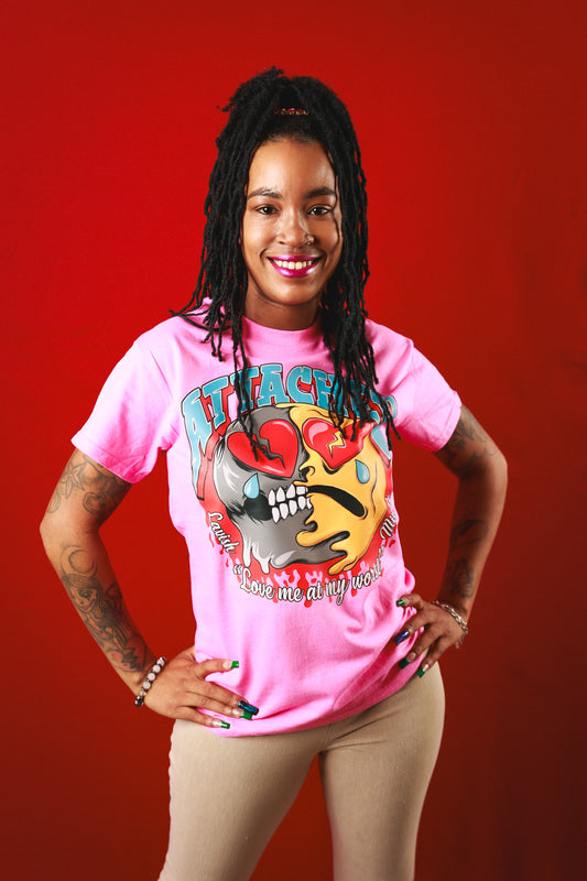 Attached Emoji Pink Tee