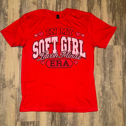 Soft Girl Era Tee “Red w/Red