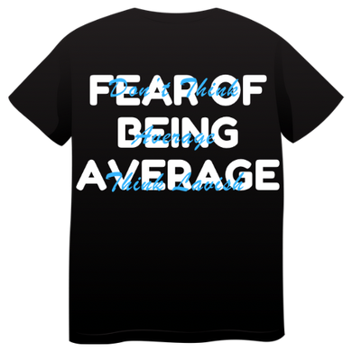Fear Of Being Average “Black” (White/Light Blue)