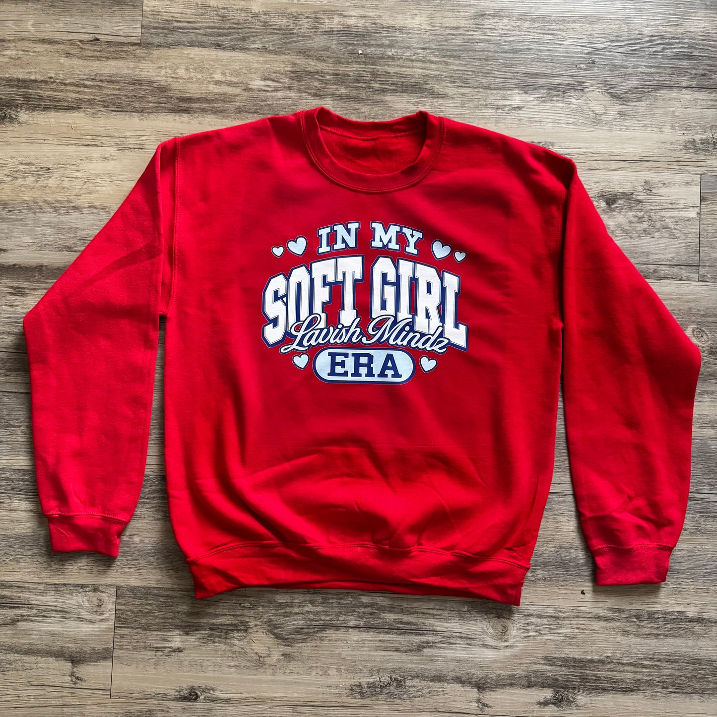 Soft Girl ERA Sweatshirt “Red w/Blue”