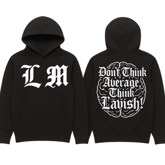 Gothic Big LM w/brain Hoodie “Black”
