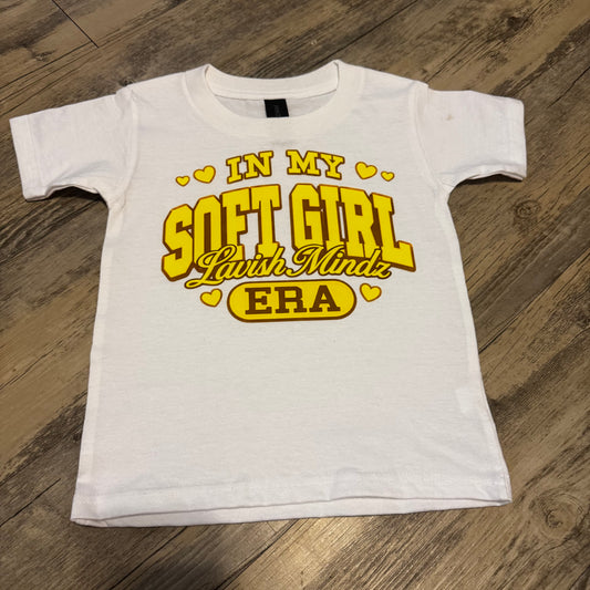 Soft Girl Era Tee “White w/Yellow”