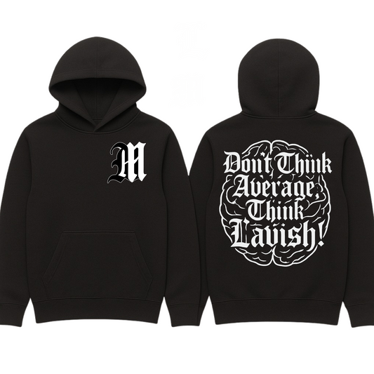 Gothic LM logo w/brain Hoodie “Black”