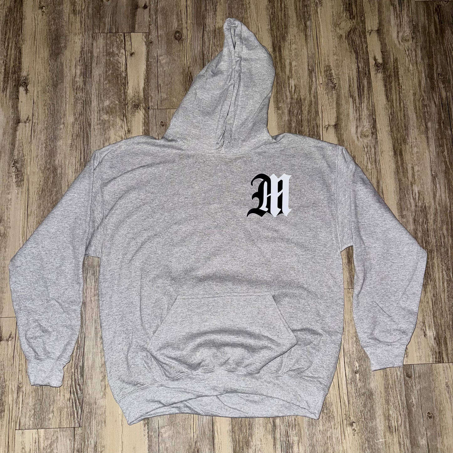 Gothic LM logo w/brain Hoodie “Grey”