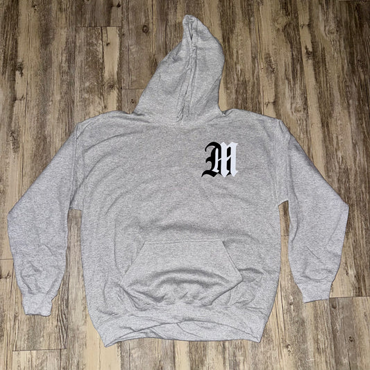 Gothic LM logo w/brain Hoodie “Grey”