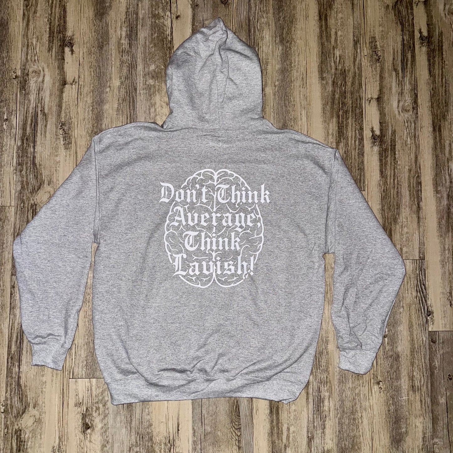 Gothic LM logo w/brain Hoodie “Grey”