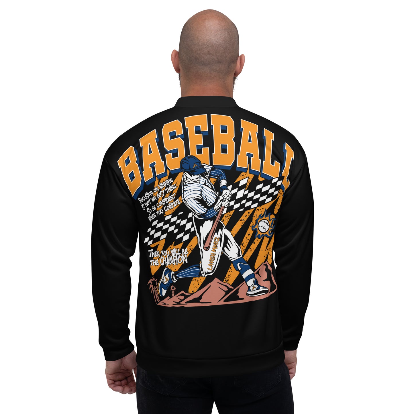 Blk Home Run Unisex Bomber Jacket