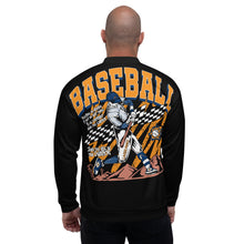 Load image into Gallery viewer, Blk Home Run Unisex Bomber Jacket