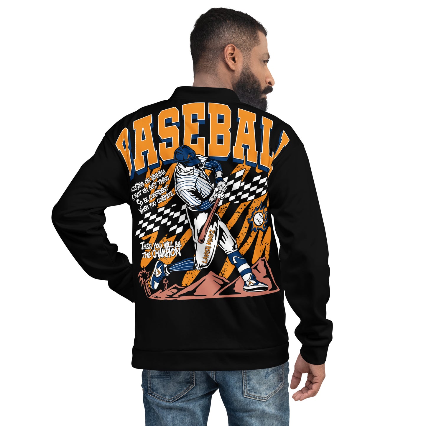 Blk Home Run Unisex Bomber Jacket
