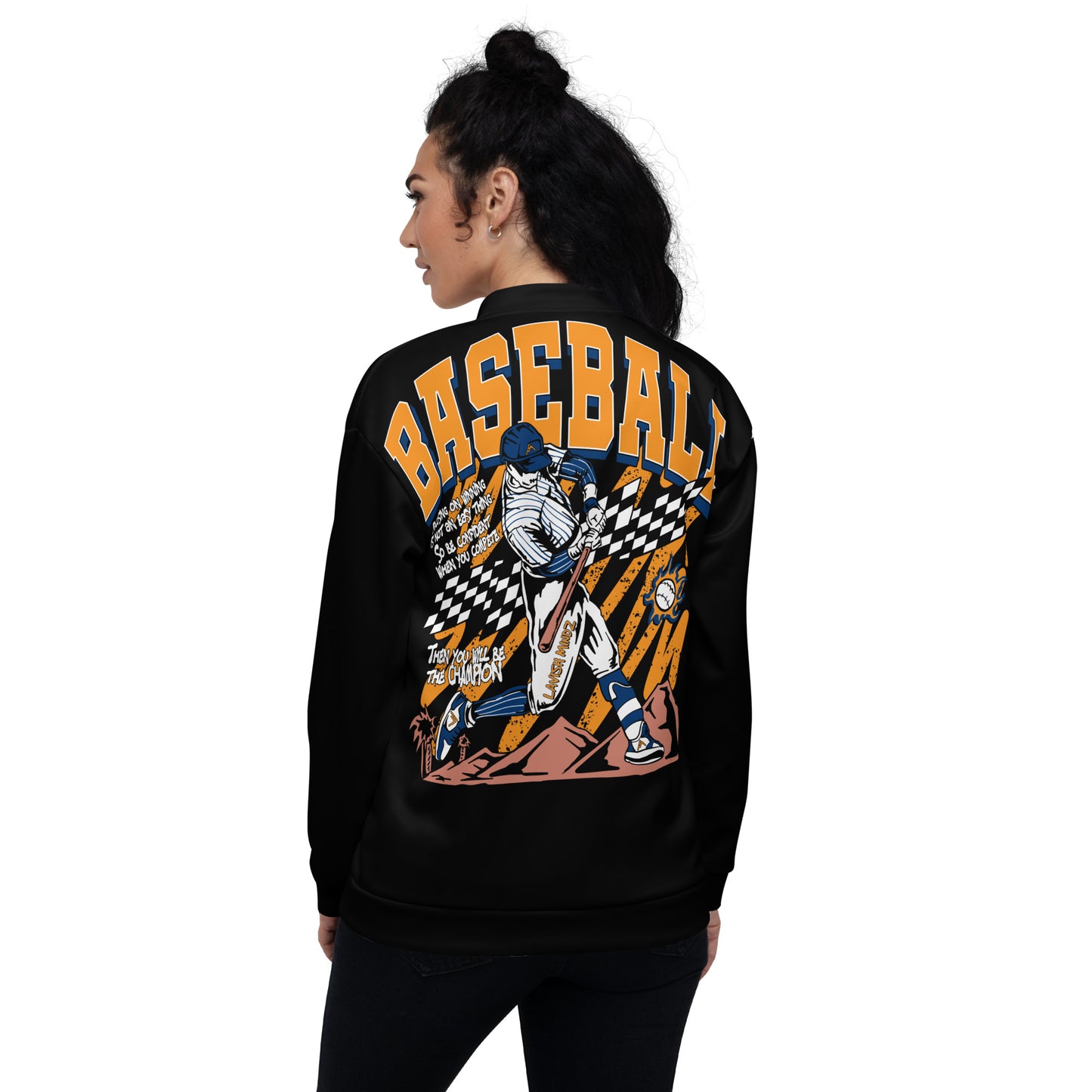 Blk Home Run Unisex Bomber Jacket