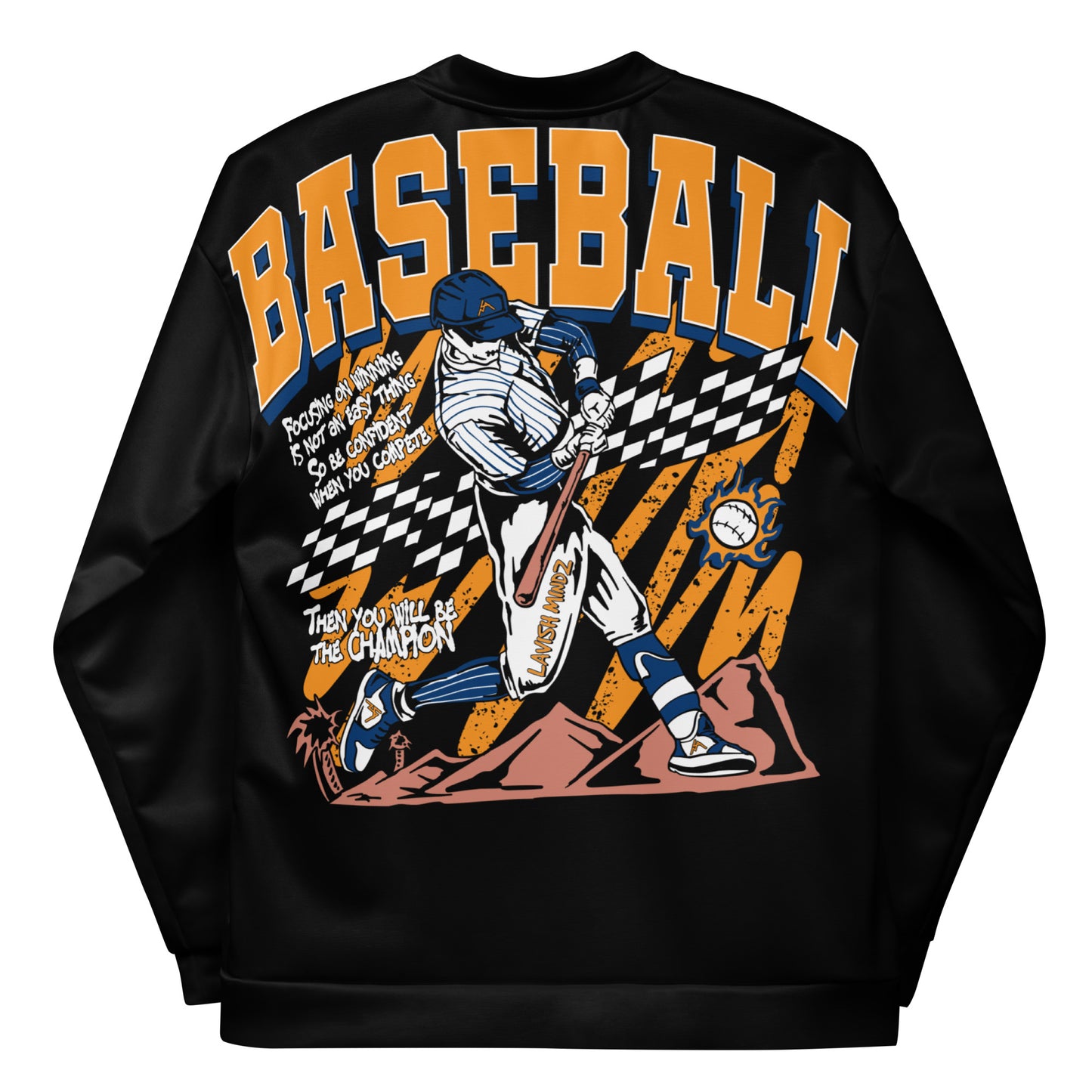 Blk Home Run Unisex Bomber Jacket