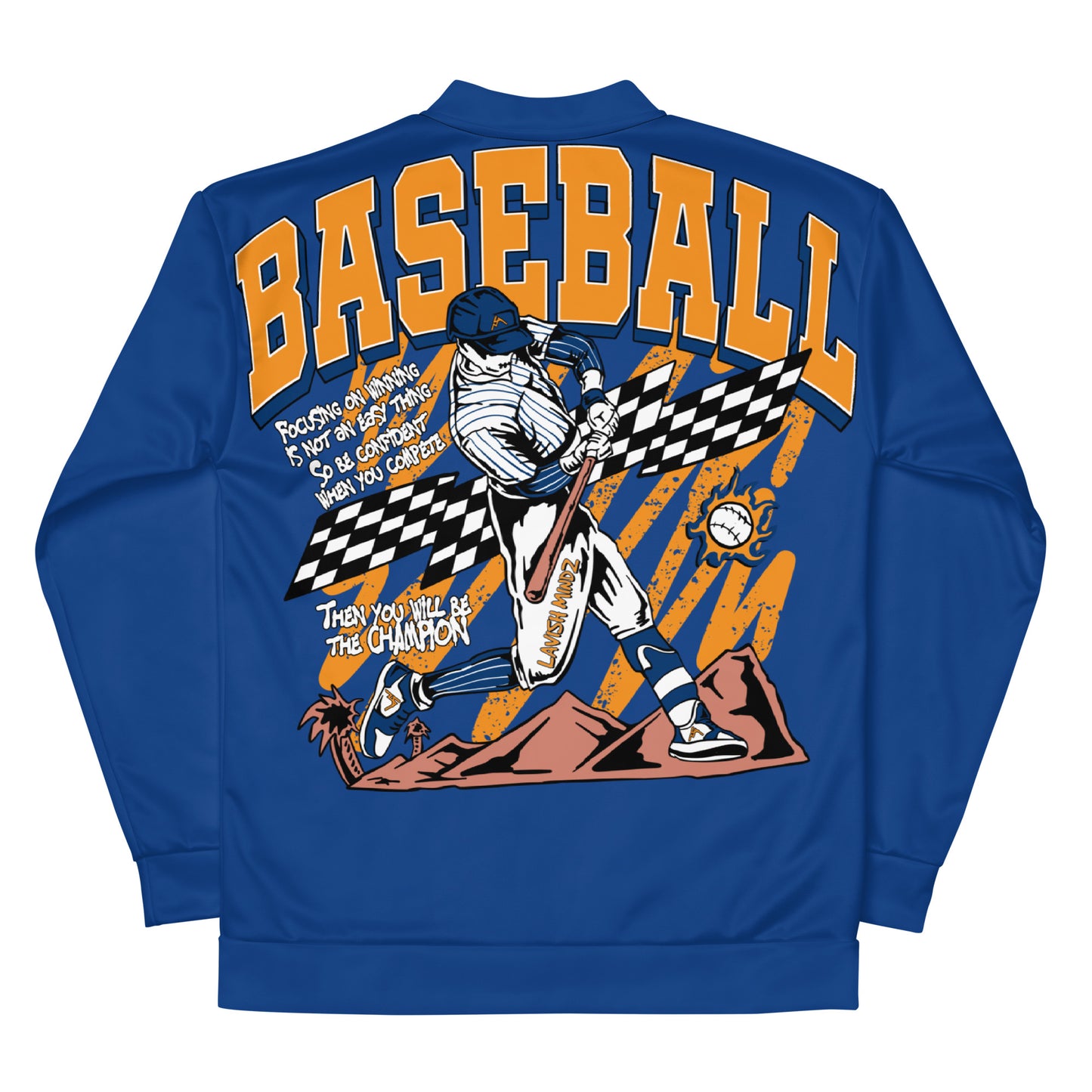 Blue Home Run Unisex Bomber Jacket
