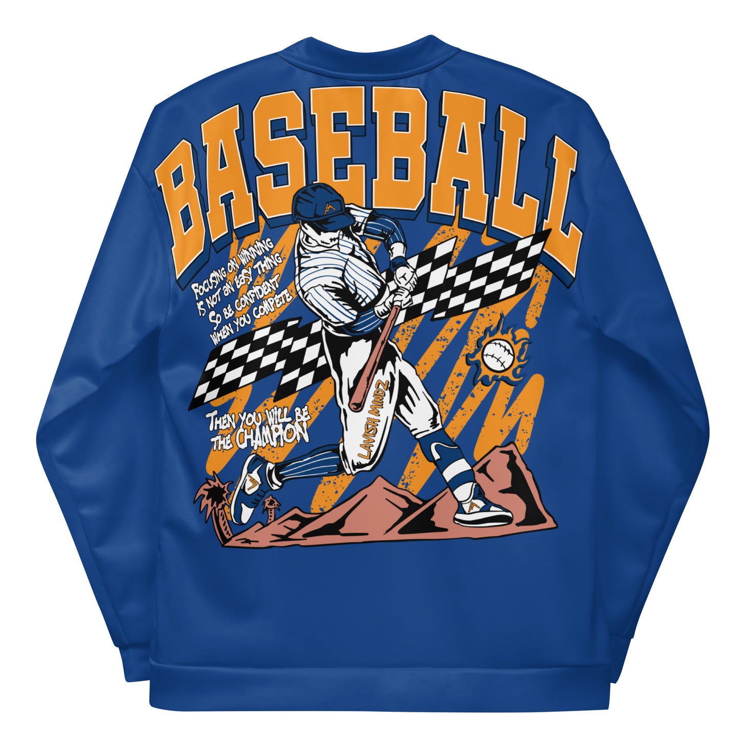 Blue Home Run Unisex Bomber Jacket