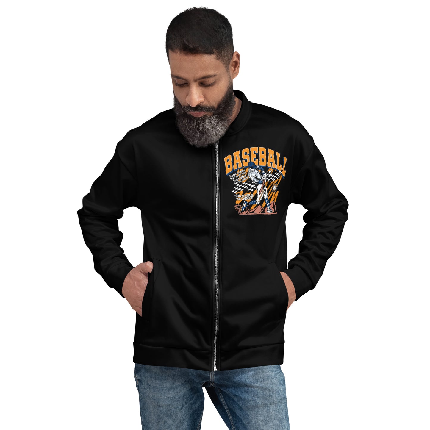 Blk Home Run Unisex Bomber Jacket