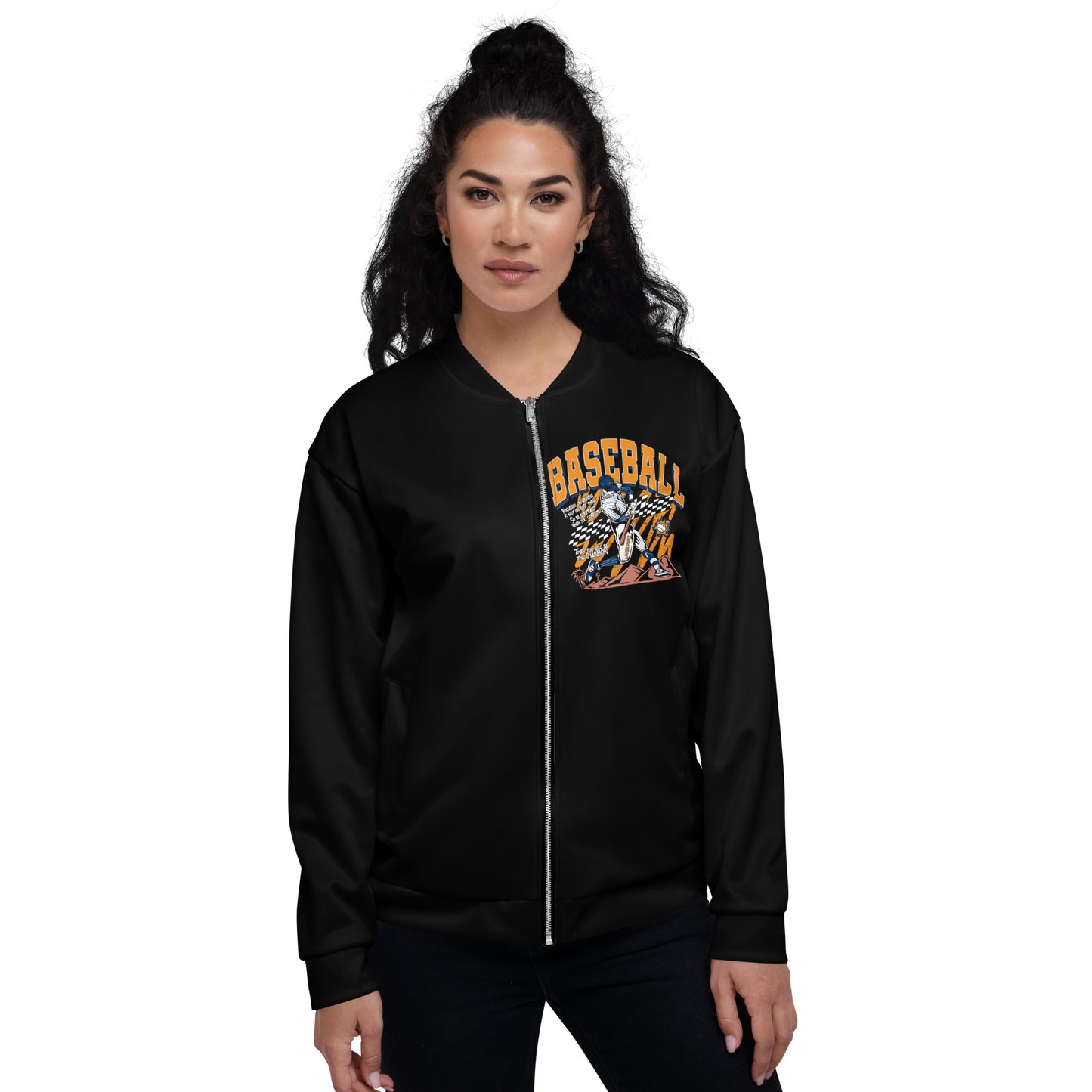 Blk Home Run Unisex Bomber Jacket