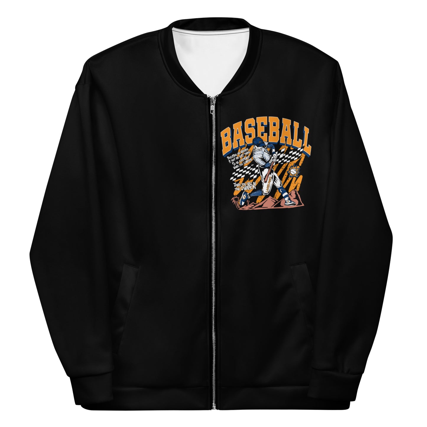 Blk Home Run Unisex Bomber Jacket