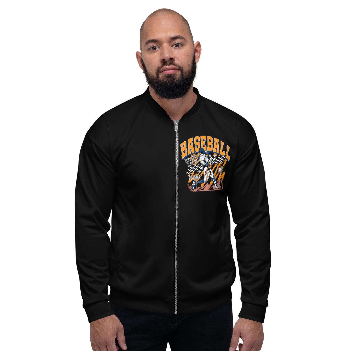 Blk Home Run Unisex Bomber Jacket