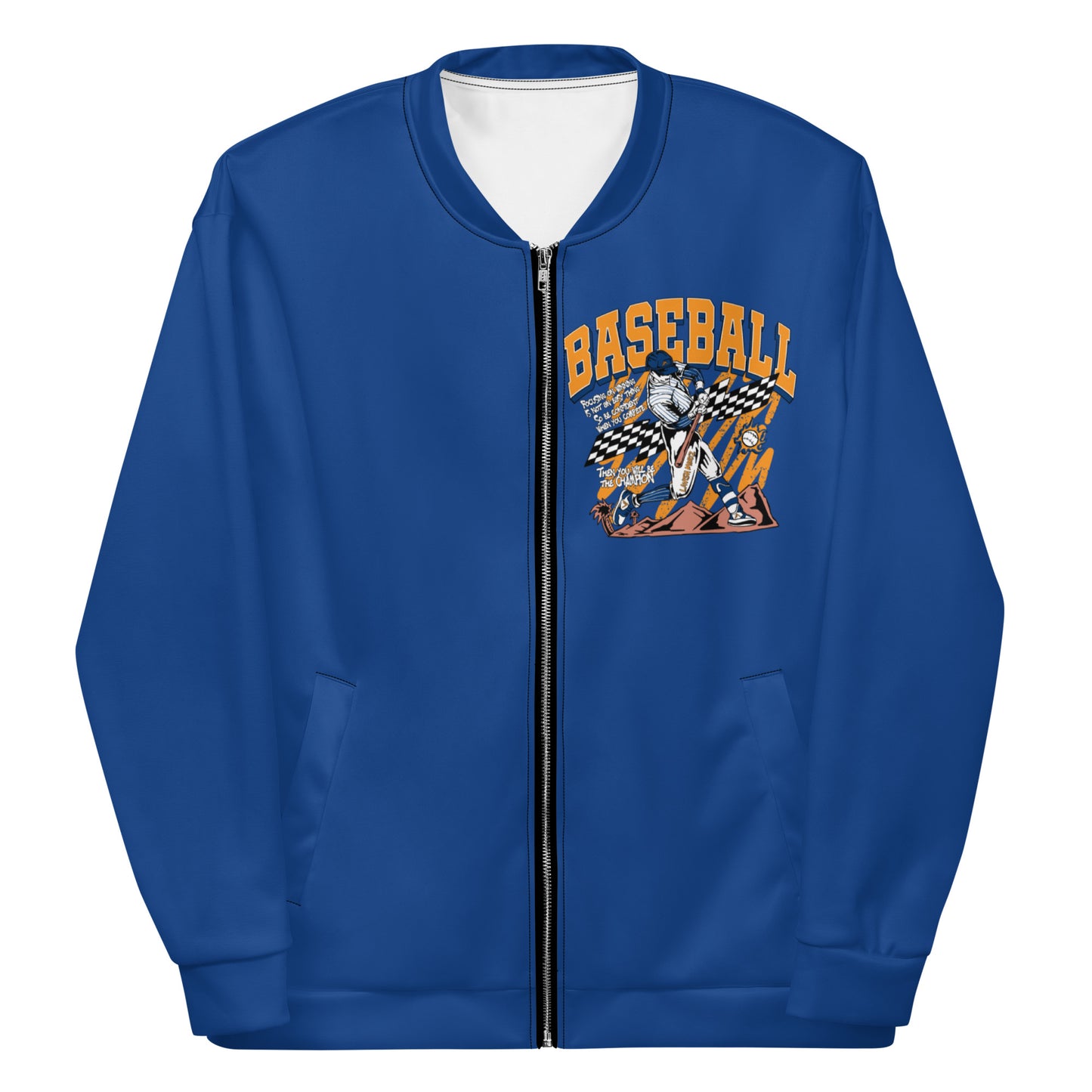 Blue Home Run Unisex Bomber Jacket