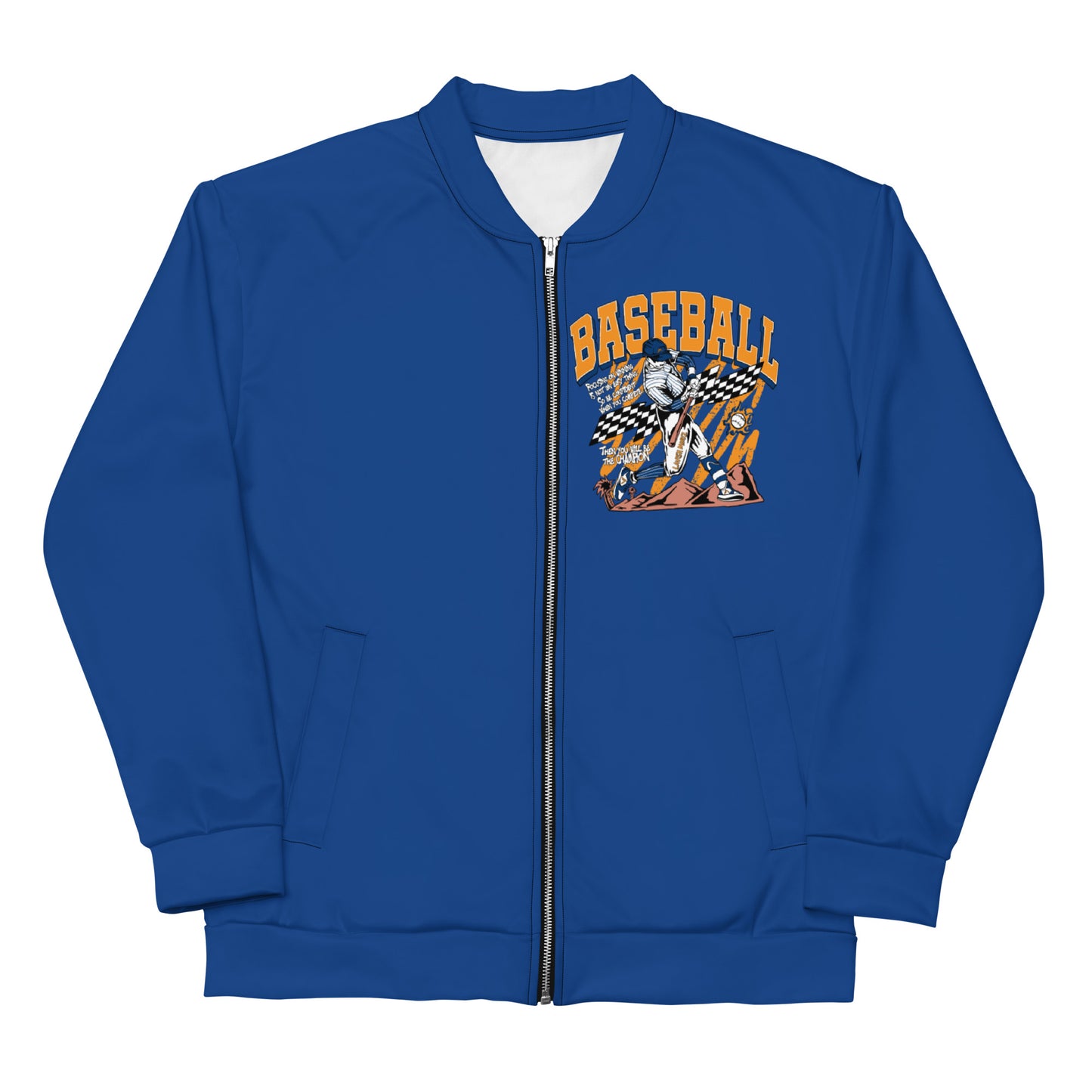 Blue Home Run Unisex Bomber Jacket