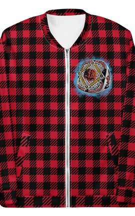 10yr Anniversary Ring Plaid Unisex Bomber Jacket