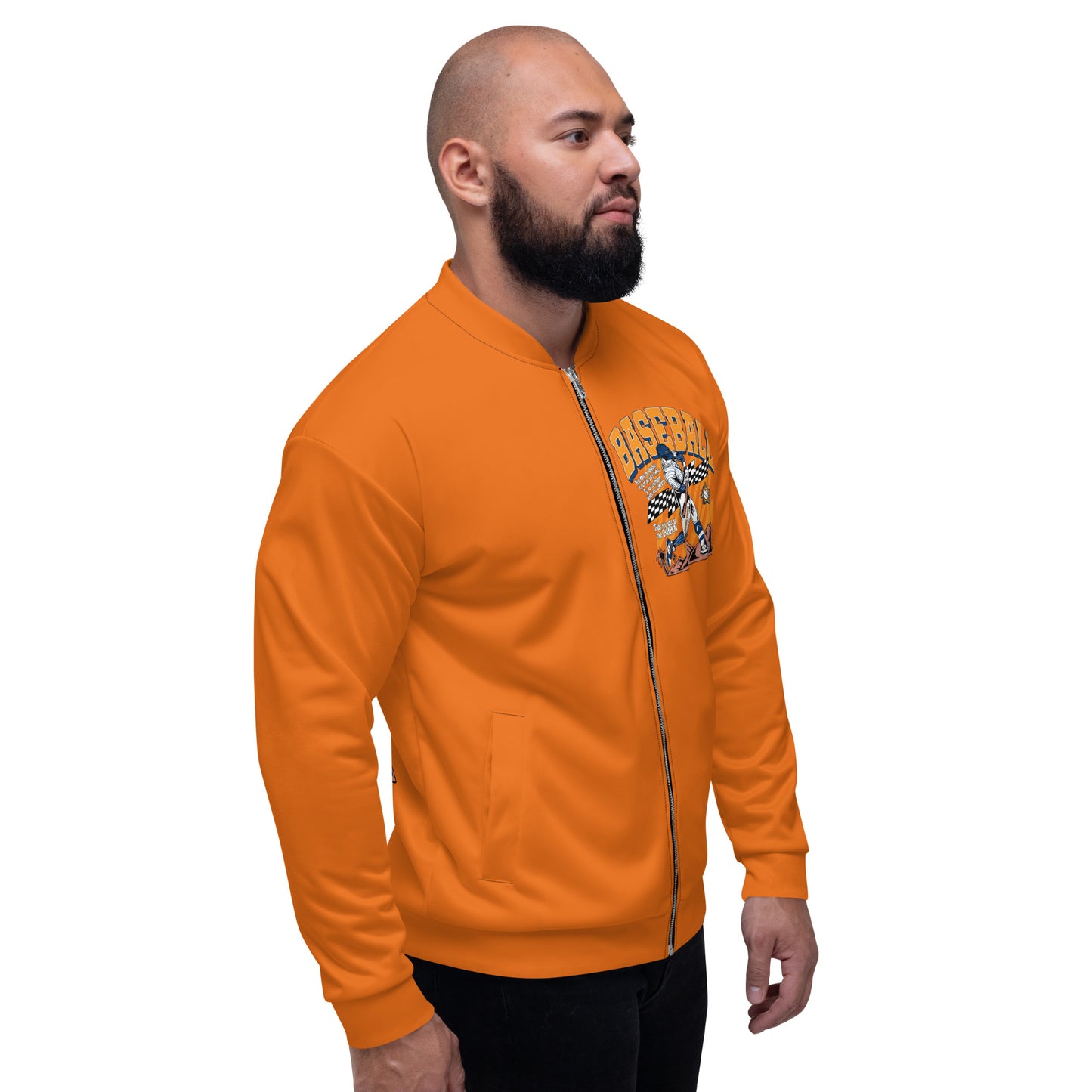 Orange Home Run Unisex Bomber Jacket