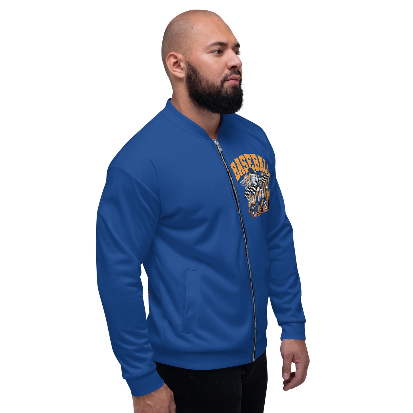 Blue Home Run Unisex Bomber Jacket
