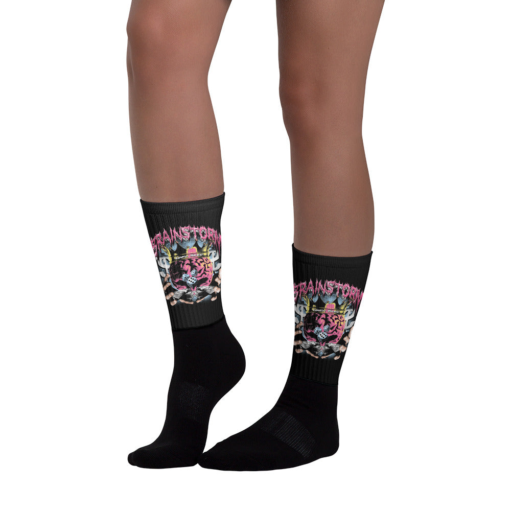 Brain Storm Blk Socks