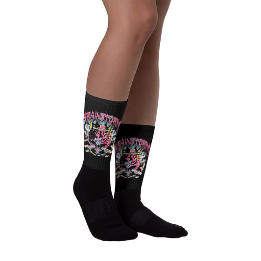 Brain Storm Blk Socks