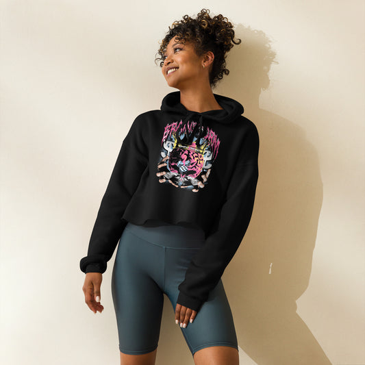 Brain Storm Crop Hoodie
