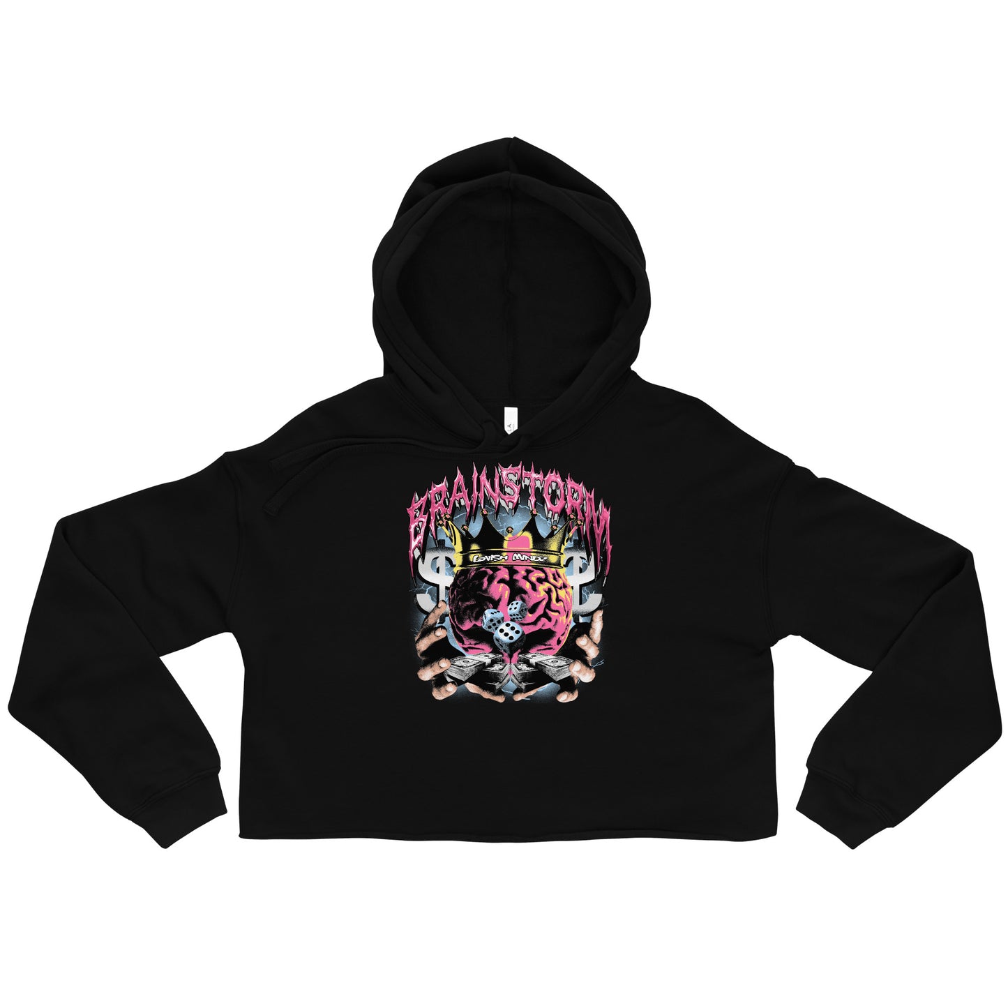 Brain Storm Crop Hoodie