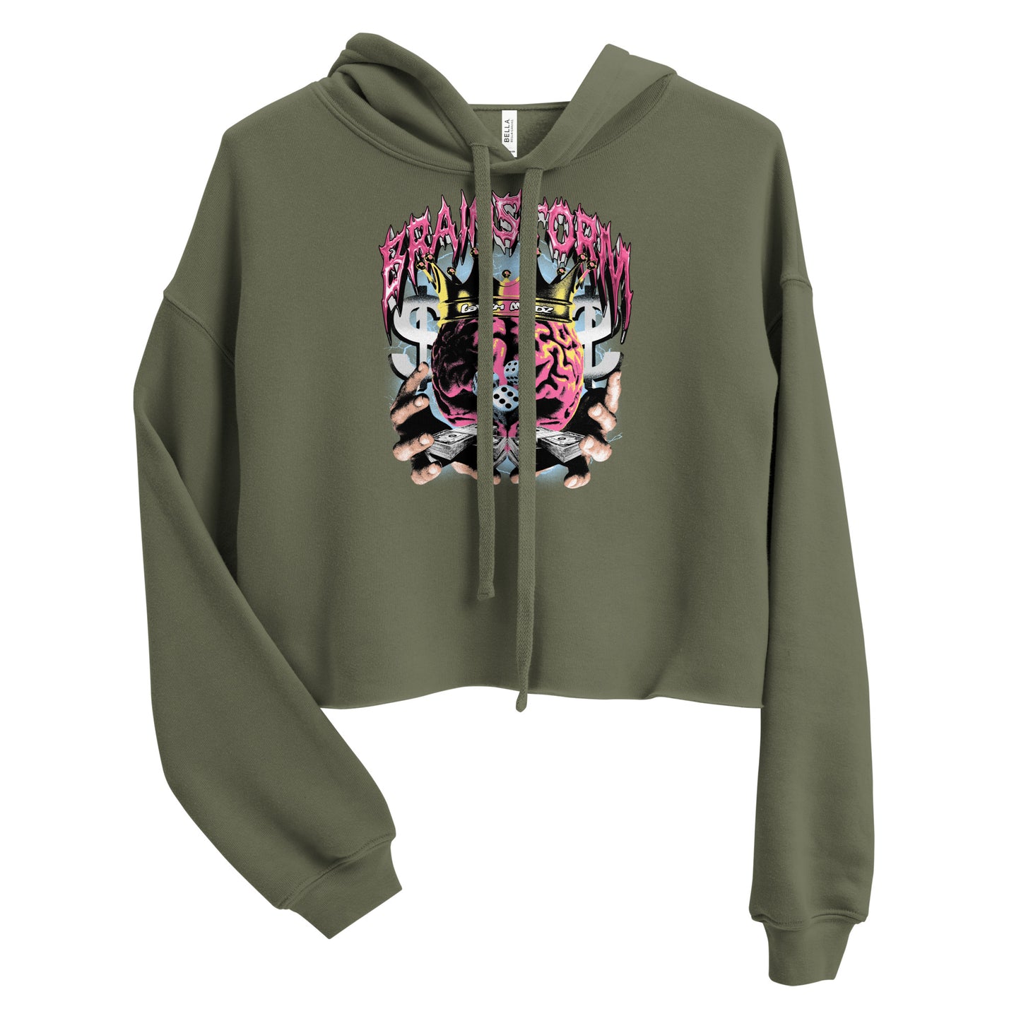 Brain Storm Crop Hoodie